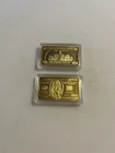 Lot 2 Commemorative .999 iron bar $100 stamp