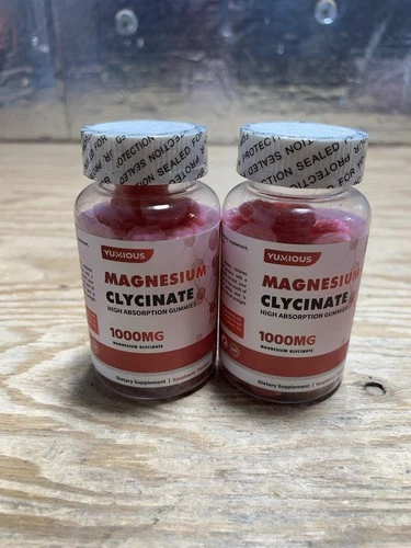 2 Bottles - Yumious Signature - Magnesium Glycinate 60 Raspberry Gummies 12/26