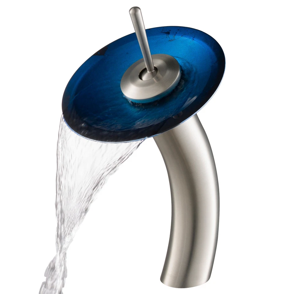 Combo de baño Kraus C-GVR-204-RE-10 Galaxy azul - 21-7/8" Foto 2 de 4