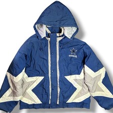 NFL Dallas Cowboys 90s Starter Puffer Jacket Classic Team Collection Big Logo L