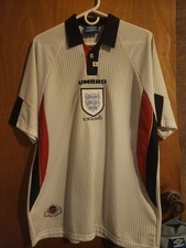 Vintage 1997-1999 England Home Football Shirt Umbro Size XL World Cup 98 Made in