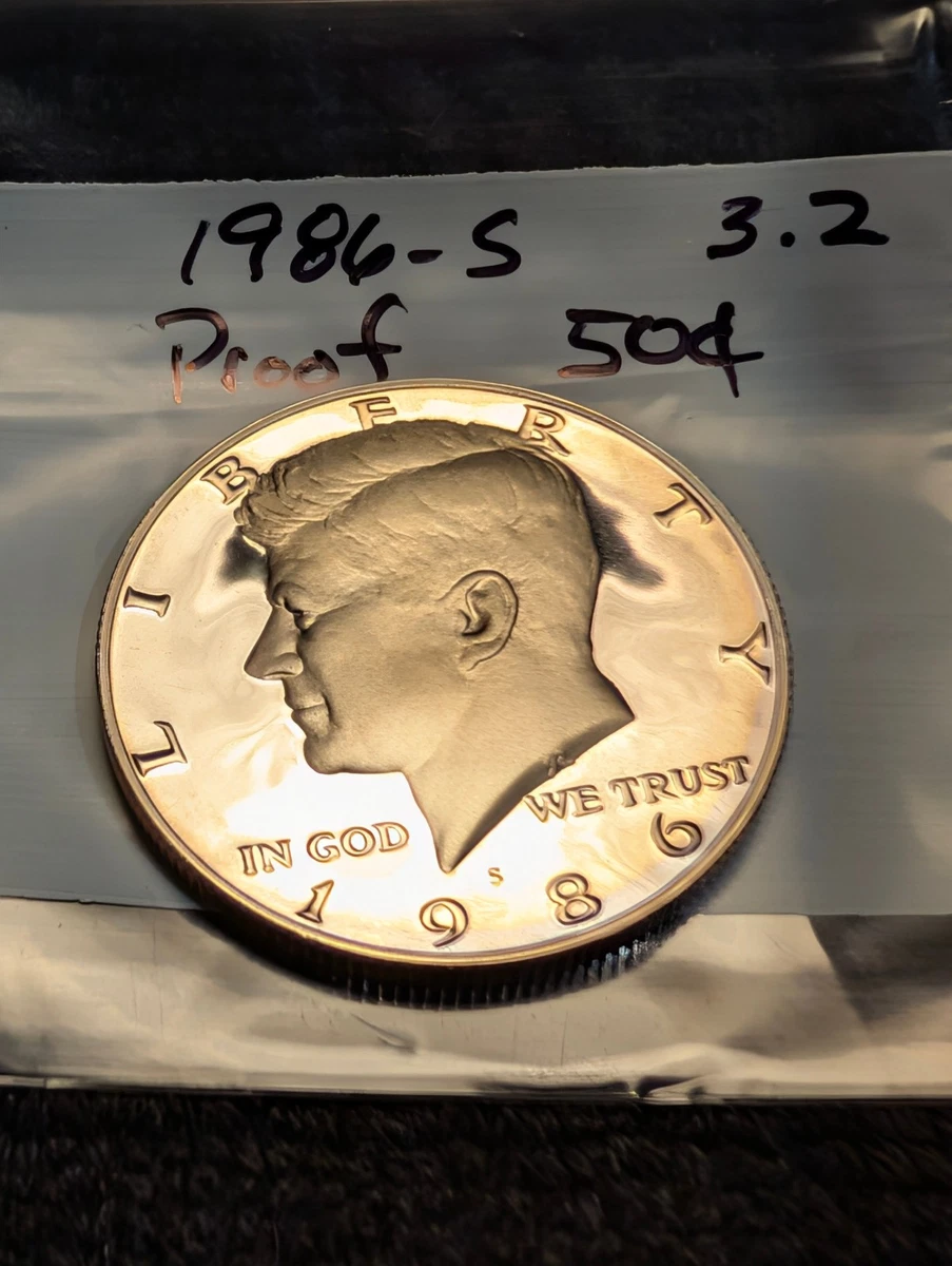Uncirculated U.S. Mint 1986 Kennedy US Half Dollars (1964-Now) for