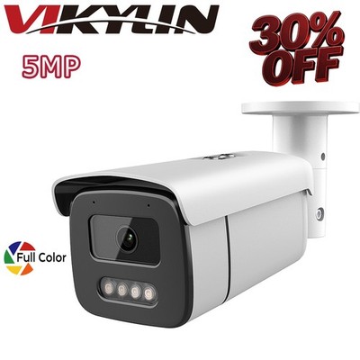 VIKYLIN 24h Full Color Bullet POE 5MP security camera MIC Onvif with remote view