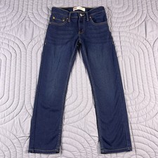 Levi s 511 Kids Jeans Size 10 Blue Denim Slim Fit Straight Leg Dark Wash 25W 26L
