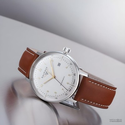 Bauhaus Dessau Automatik Herrenuhr 2064-1 Weiß