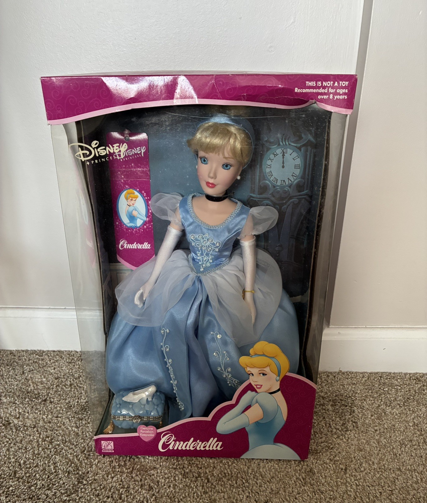 New Disney Princess Cinderella Porcelain Keepsake Doll - 16 Inch