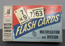 Vintage 1957 Multiplication  Division Flash Cards Milton Bradley 9373.