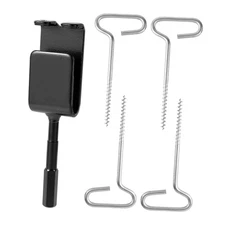 4x Ice Anchors with Drill Adapter Practical Threaded Gear Equipment Heavy Duty