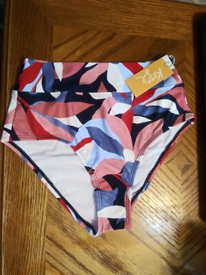 Kona Sol Size XS (0-2) Medium Coverage High Waist Bathing Suit Bottoms
