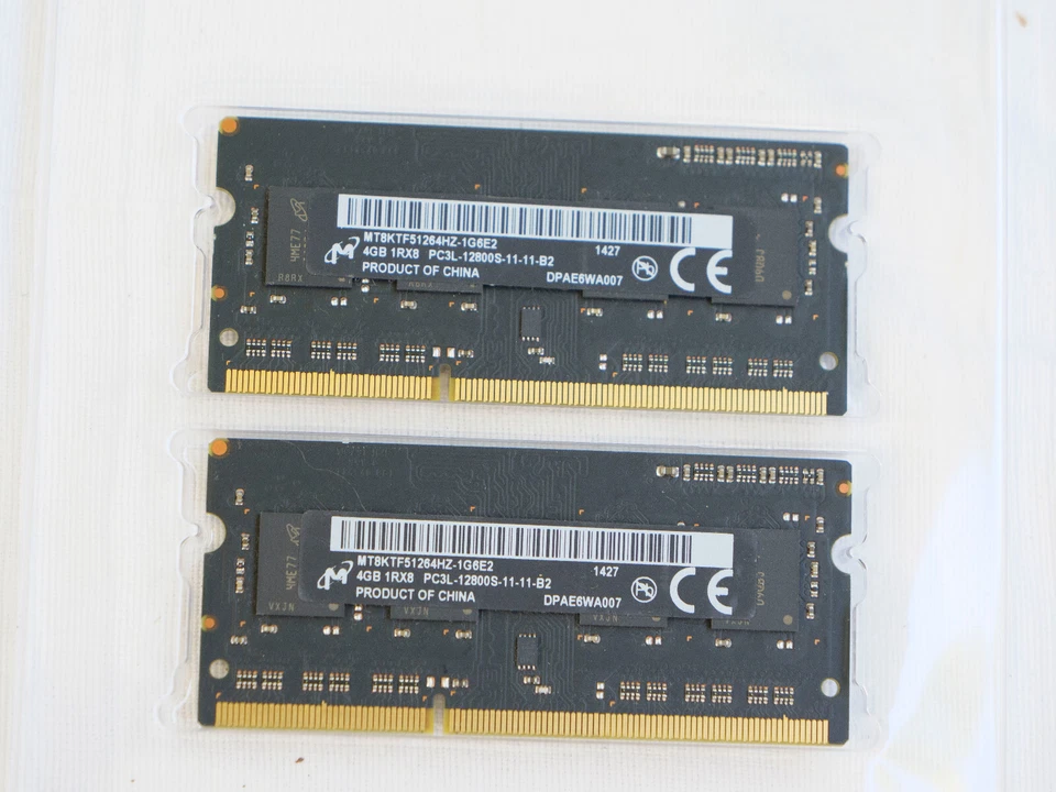 Micron 8GB (2x4GB) 1Rx8 PC3L-12800S-11-11-B2 Mt8ktf51264hz-1g6e2 - Image 2 of 3