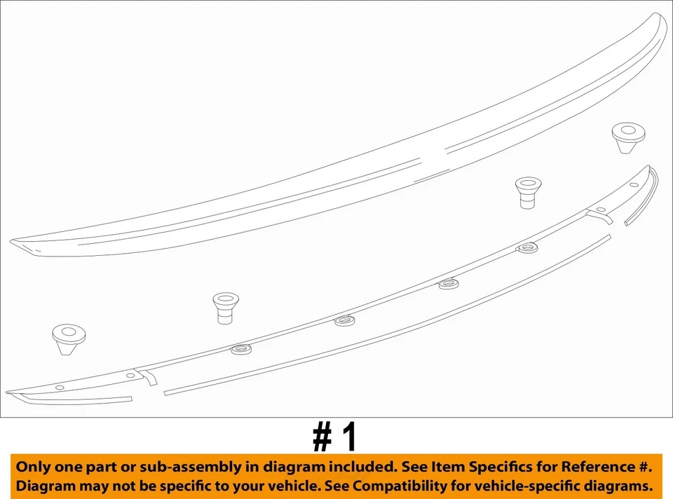 Used Rear Spoiler fits: 2012 Chevrolet Cruze Rear Grade A Foto 4 de 4