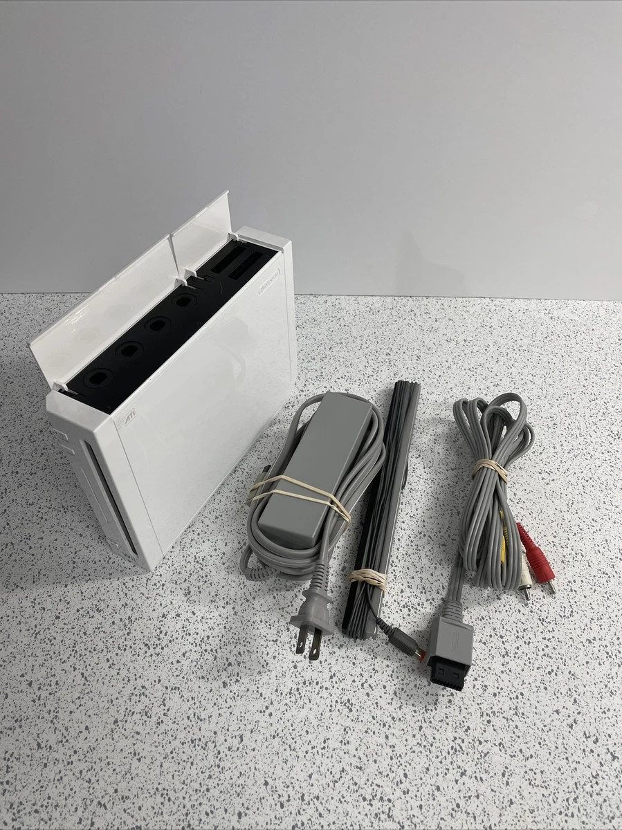 Nintendo Wii Gaming Console Sensor +Cords Gamecube Compatible White RVL