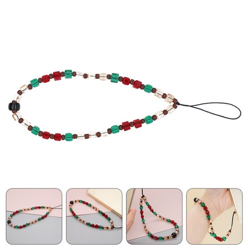 Crystal Beaded Mobile Phone Rope Wrist Lanyard Strap Charm Cord Hanger - Zdjęcie 10 z 12