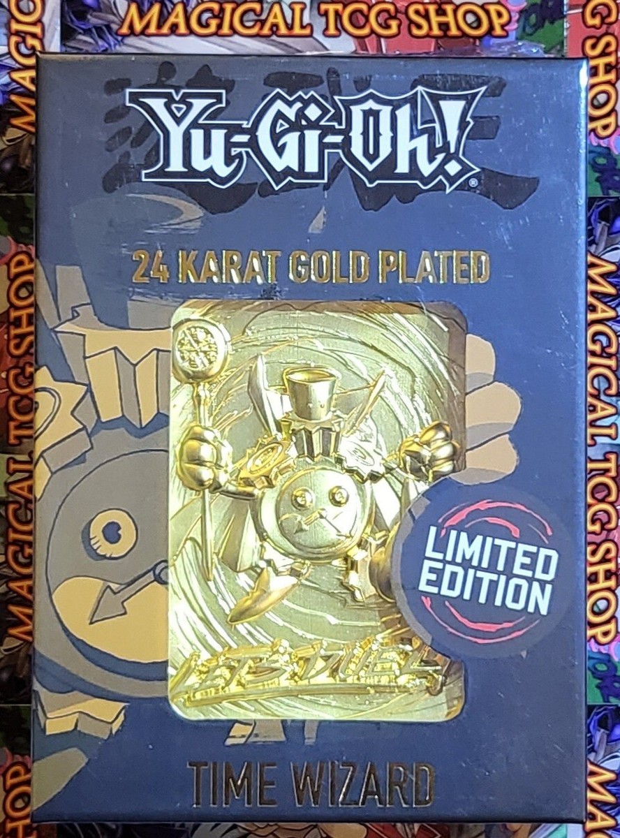 Yugioh Time Wizard Limited Edition 24 Karat Gold Plated Metal Card