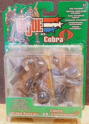 HASBRO GI JOE SNAKE EYES VS COBRA COMMANDER 3,75'' ACTIONFIGUR SET ROMA