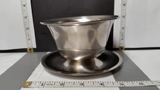 Stainless Steel 18/8 Serving Dish/Bowl with Saucer Base ; Made In Denmark