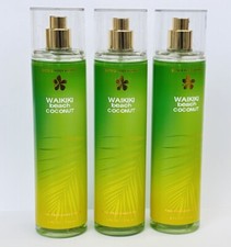 3 BATH BODY WORKS WAIKIKI BEACH COCONUT FINE FRAGRANCE MIST SPRAY 8OZ LARGE