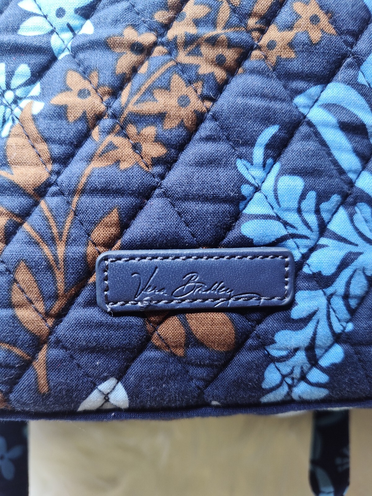 Vera Bradley Java Floral Drawstring Blue Backpack… - image 2