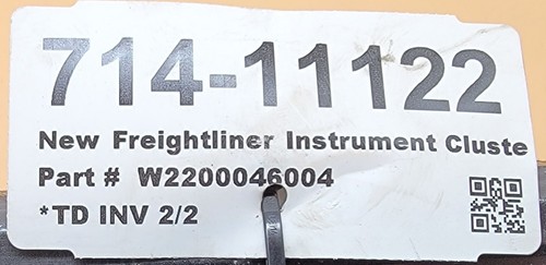 2010 FREIGHTLINER STEPVAN USED INSTRUMENT CLUSTER P#W22-00046-004 714-11122 - Picture 4 of 7