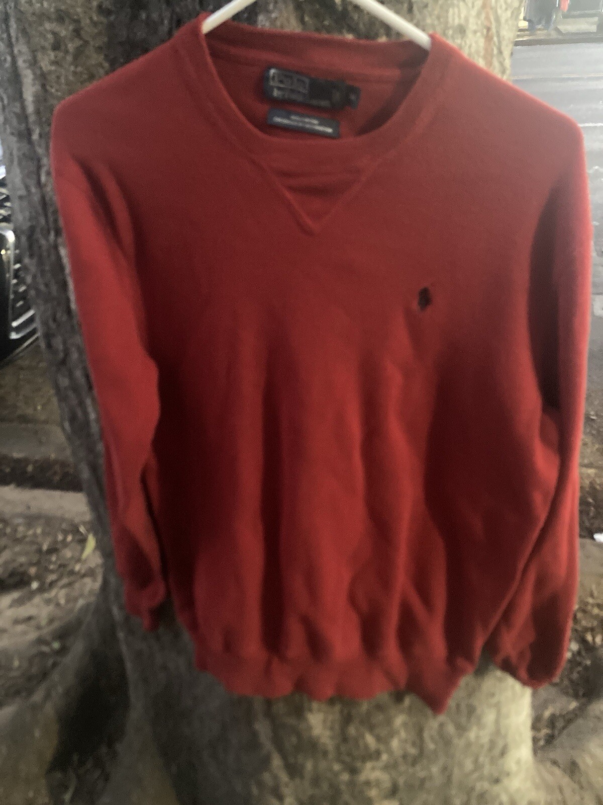 POLO VINTAGE by RALPH LAUREN maglione uomo maglia cotone scollo a V pony raro taglia M