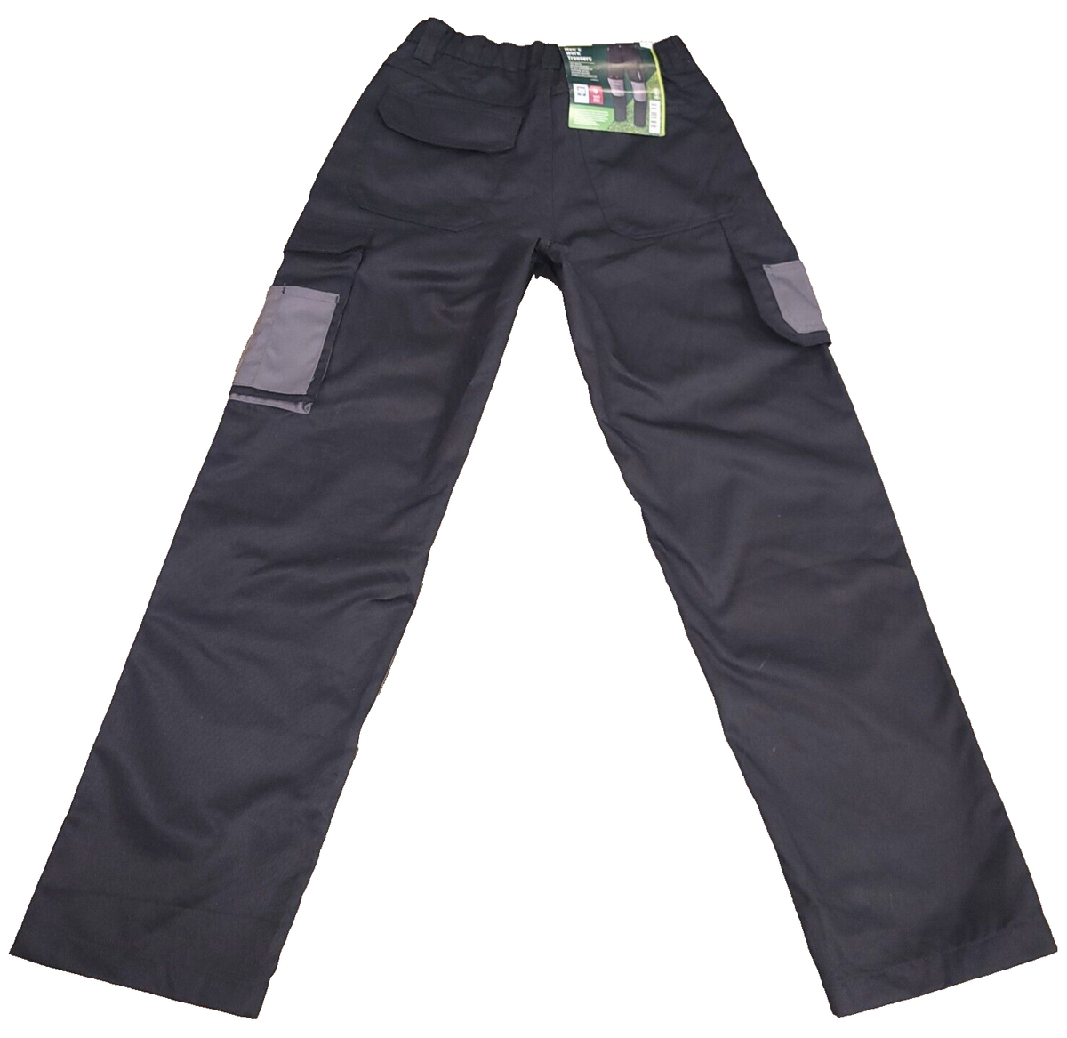 Parkside Mens Work Pants Trousers Size 34x32 Gray & Black Cargo