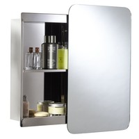 Croydex Medway Sliding Door Stainless Steel Cabinet H67, W41, D11cm Croydex Medway Sliding Door Stainless Steel Cabinet H67, W41, D11cm