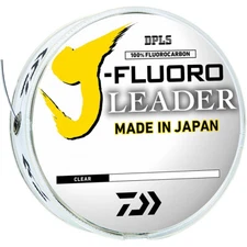 Daiwa 100% Fluorocarbon J-Fluoro Fishing Leader, Clear, 100 Yard Spool