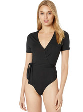 ASTR The Label Women Wrap Bodysuit Black Size L 0797