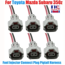 6x Fuel Injector Denso Female Connector Electrical Plug Pigtail For Toyota Audi