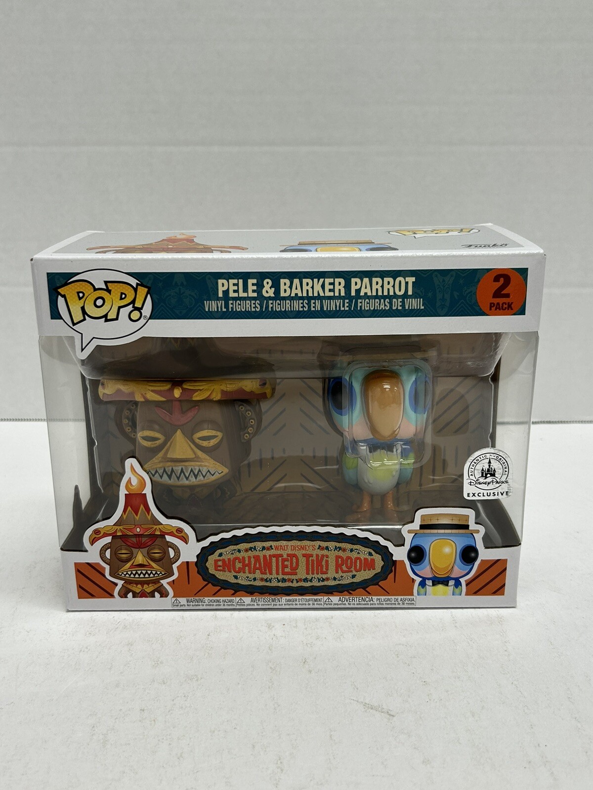 Funko POP! Enchanted Tiki Room: Pele &amp; Barker Parrot (Disney Exclusive) 2Pack J1