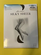 NEW JCPenney Silky Sheer Pantyhose Satiny Control Top Long Taupe 41
