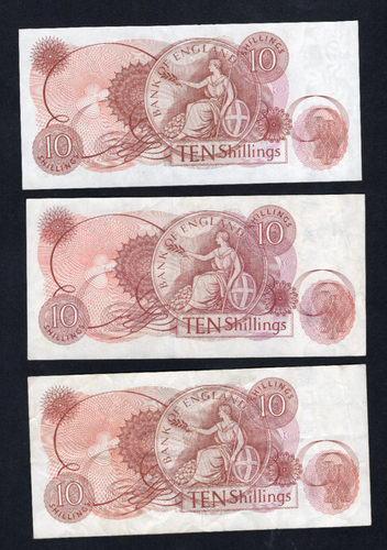 5XBank Of England 10 Shilings Fine/s1 - Imagen 3 de 5