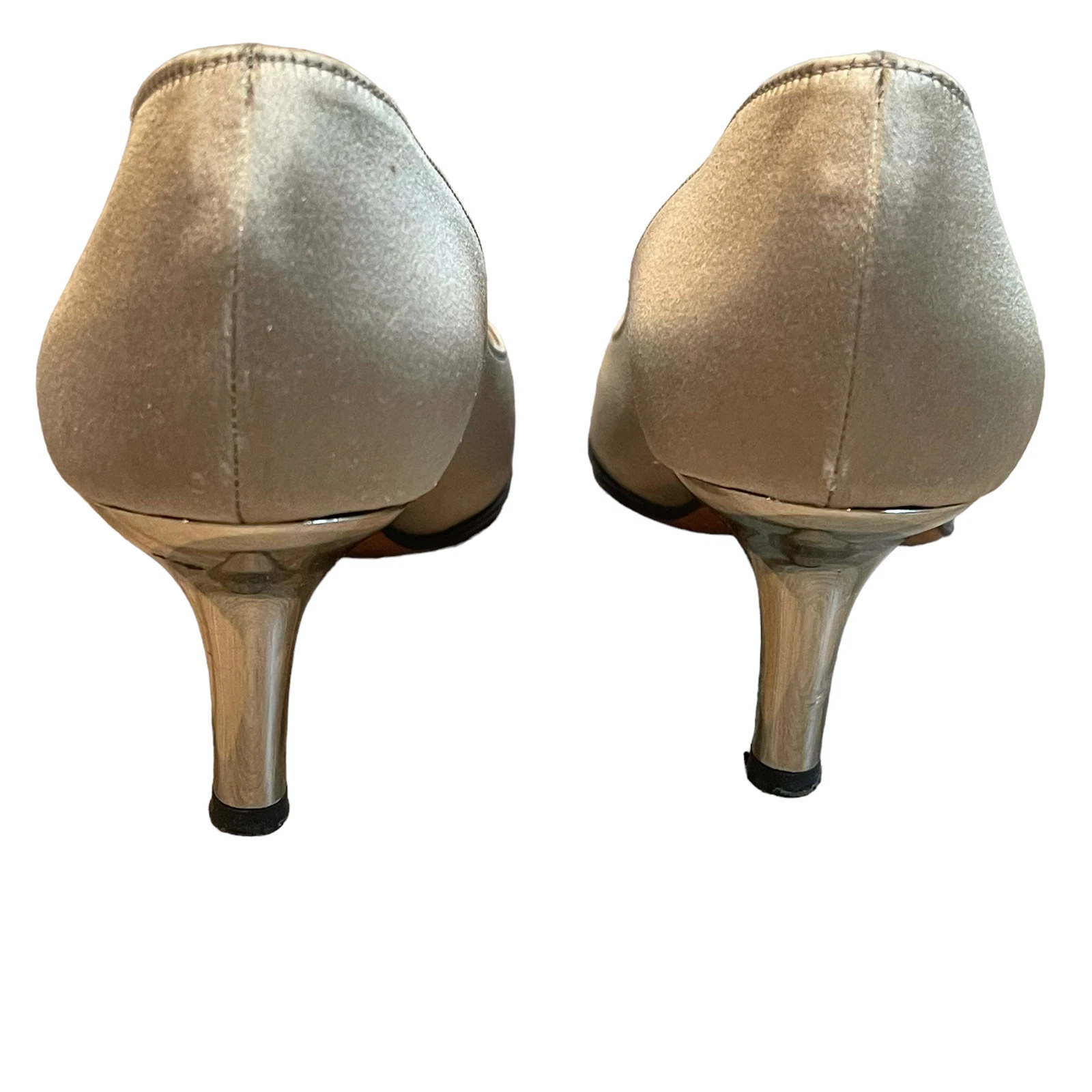 SAINT LAURENT (YSL) Decolte donna Yves Saint Laurent slip on tacco oro metallizzato misura 5 5