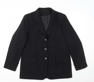 Bonmarche Damen schwarz Polyestermischung Blazer Größe 14