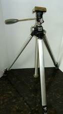Vintage Deluxe Goldcrest 773L Chrome Camera Tripod 54"