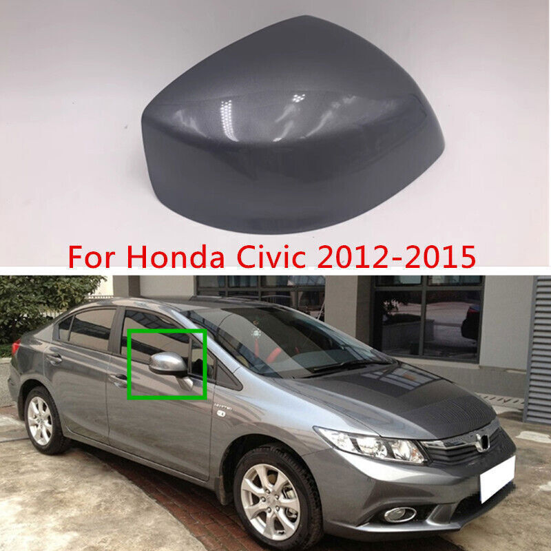 Dark Silver Right Mirror Cover for 2012-15 Honda Civic Rearview Shell Cap