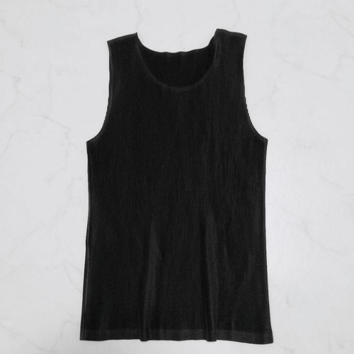 PLEATS PLEASE ISSEY MIYAKE Akkordeon Tanktop schwarz Größe 3 Japan