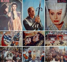 EL CID Italian US movie posters set x9 SOPHIA LOREN CHARLTON HESTON 1961