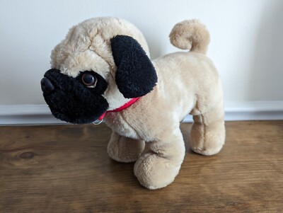Build A Bear Pug puppy dog plush 2013 retired BAB 15'' black and tan wrinkles 