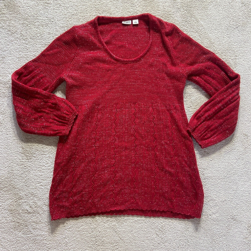 Cato Sweater Womens Large Red Knitted 