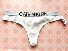Nwt Calvin Klein Statement 1981 Thong Cotton Logo Low Rise Panty XL