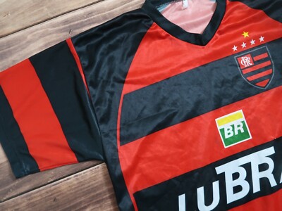 Vintage Soccer Jersey CR Flamengo Brasil #10 Petrobras Shirt, Men