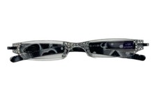 SHIELD READER Reading Glasses Rhinestone Multicolor Gray Pink