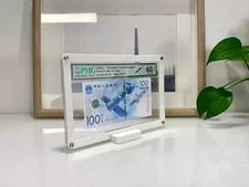 Desktop Display/Protective Frame Stand Case For PMG Banknotes Holder