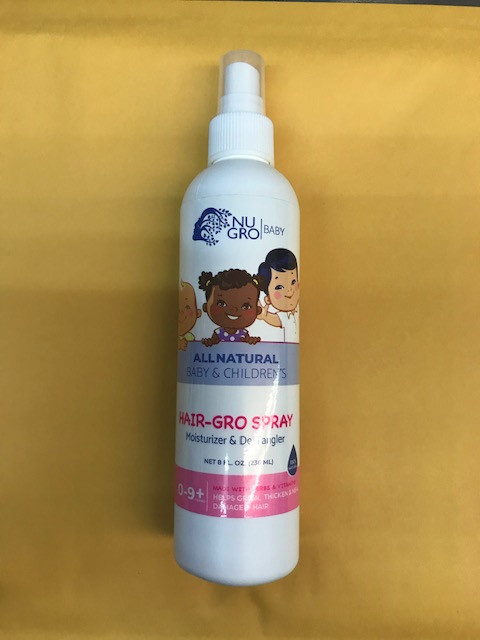 NU GRO BABY&CHILDREN ALL NATURAL HAIR GRO SPRAY MOIST&DETANGLE 8OZ