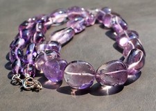 Natural 459.00 Cts Purple Amethyst Beaded Womens Beautiful Necklace AK 01 E488