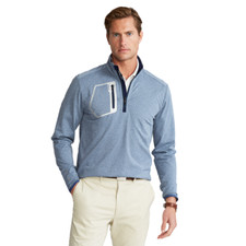 Polo Ralph Lauren L107904 Mens Blue Performance Quarter-Zip Pullover Size XXL