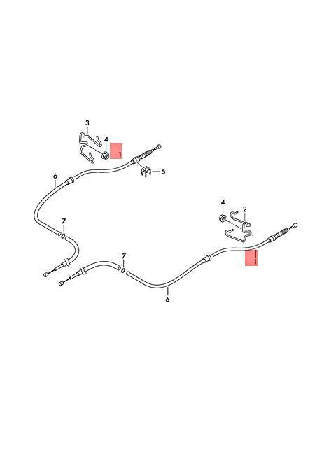Genuine VW Caddy 2CA 2CB 2CH 2CJ Brake Cable 2K5609721N | eBay