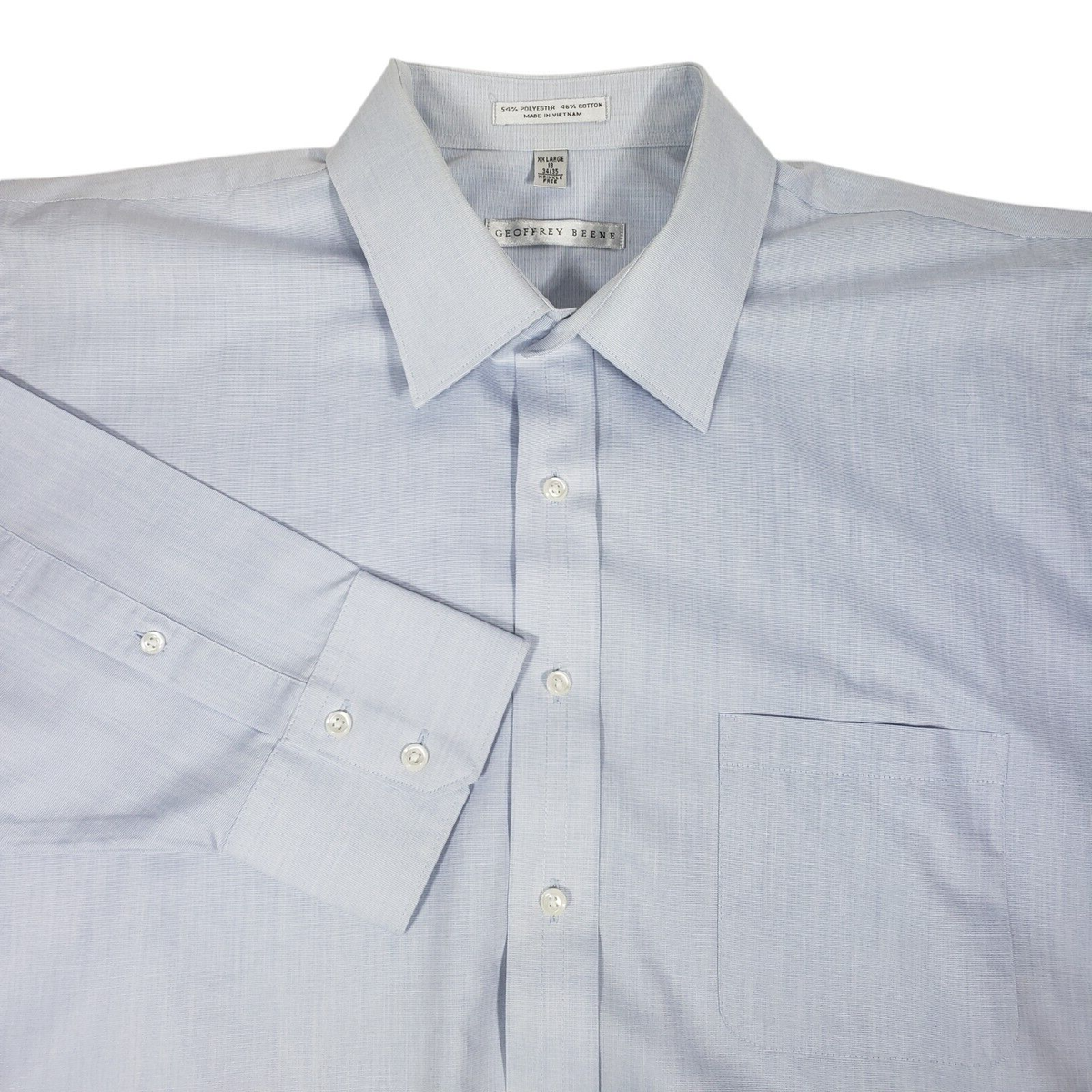 Geoffrey Beene Dress Shirt Mens Size XXL 18 34-35 Long Sleeve