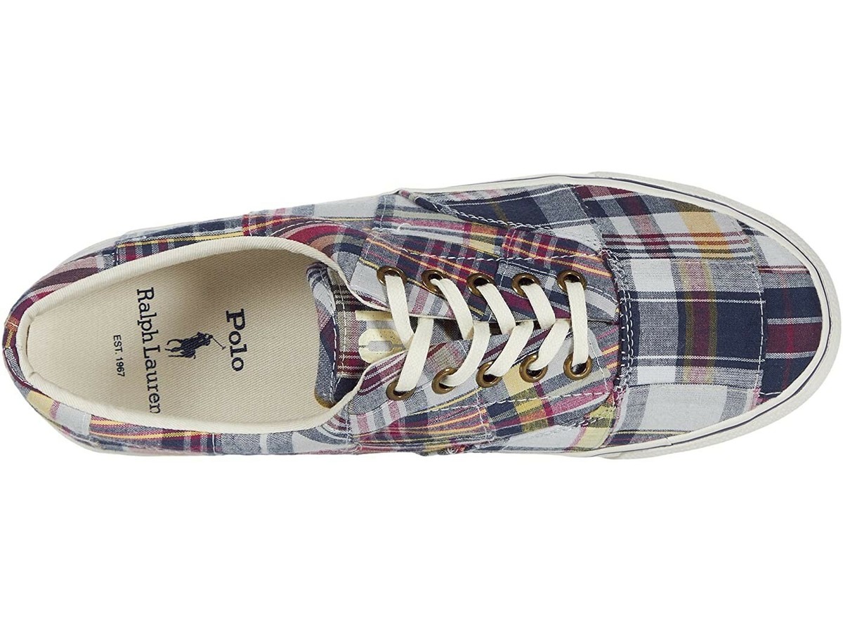 POLO RALPH LAUREN sz 7.5 Mens Harpoon Patchwork Madras Low  display picture 3